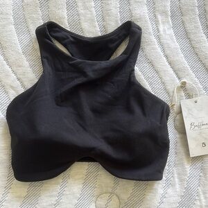 BuffBunny Collection onyx black curve sports bra